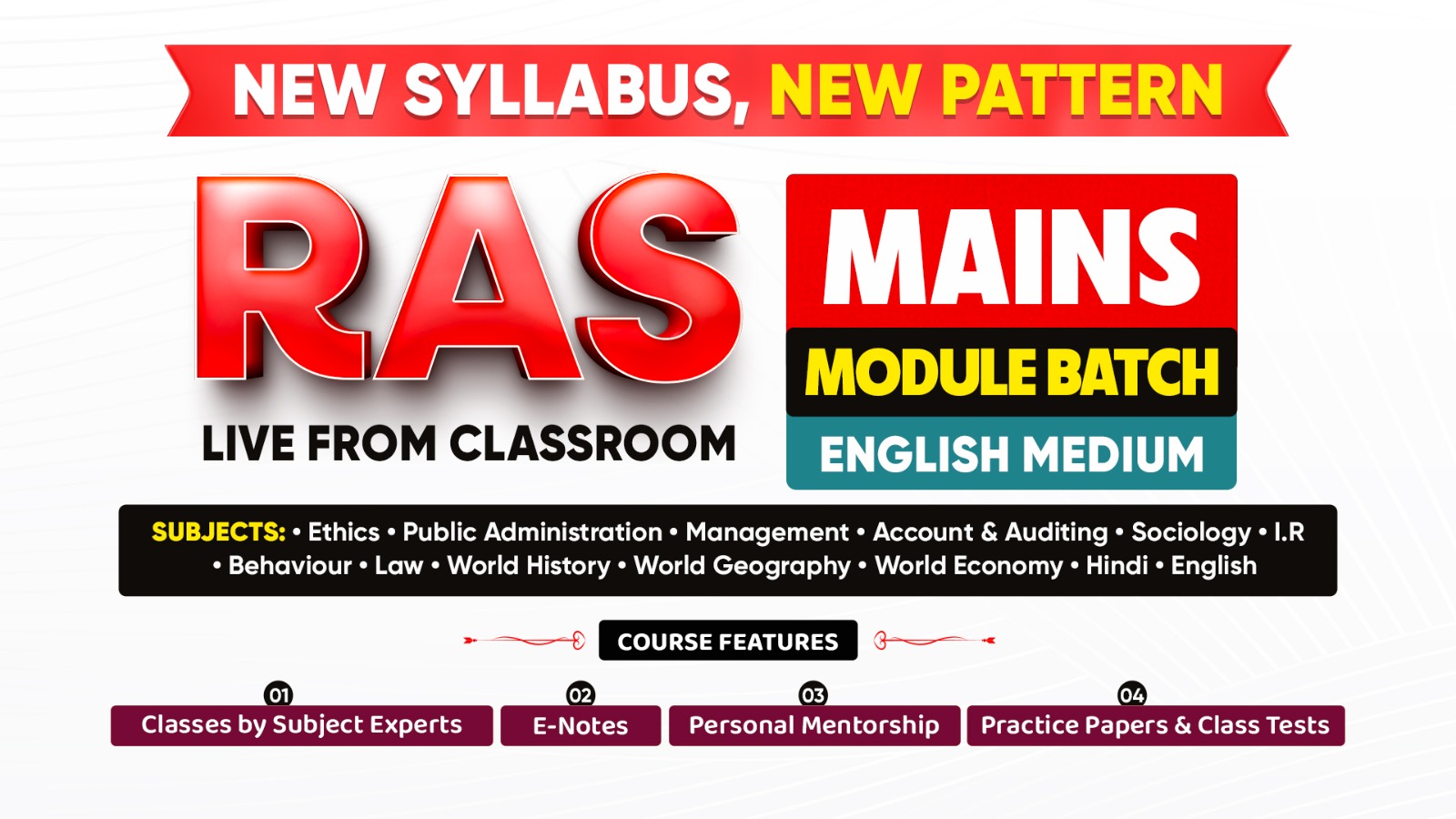 RAS Mains Module Batch English Meedium - Samyak IAS